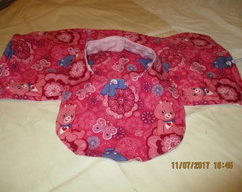 New born baby set! Bib and Burp Cloth. Made with Care Bears!