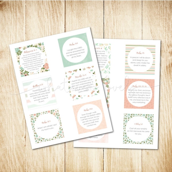 Anxiety Bible Verse Printable Cards