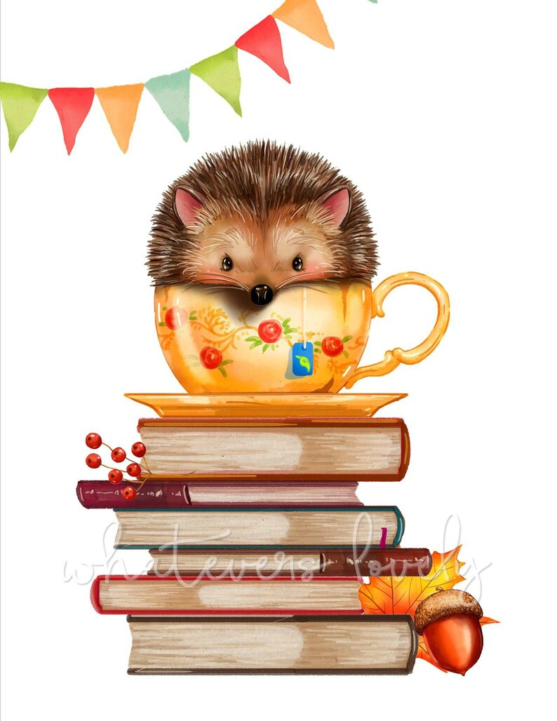 Hedgehog Teacup Printable - Etsy