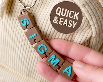 Flexi Sigma Backpack Charm 3MF - 3D Print File, Bag Accessory (Digital Download, Commercial Use)