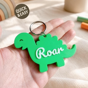 Dinosaur Backpack Charm 3MF - 3D Print File, Bag Accessory, Roar (Digital Download, Commercial Use)