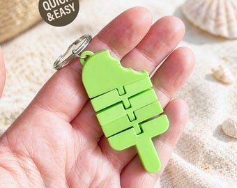 Flexi Popsicle STL Keychain - 3D Print File, Flexible Summer Fidget (Digital Download, Commercial Use)