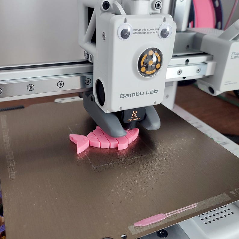 Flexi Fish STL Keychain - 3D Print File, Flexible Summer Fidget ...