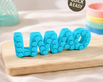 LMAO Fidget Toy STL - Archivo para impresión 3D, Divertido texto de escritorio (Descarga digital, Uso comercial)