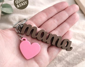 Mama STL Keychain with Heart - 3D Print Files, Mother's Day (Digital Download, Commercial Use)