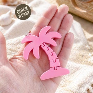 Flexi Palm Tree STL Keychain - 3D Print File, Summer Fidget (Digital Download, Commercial Use)