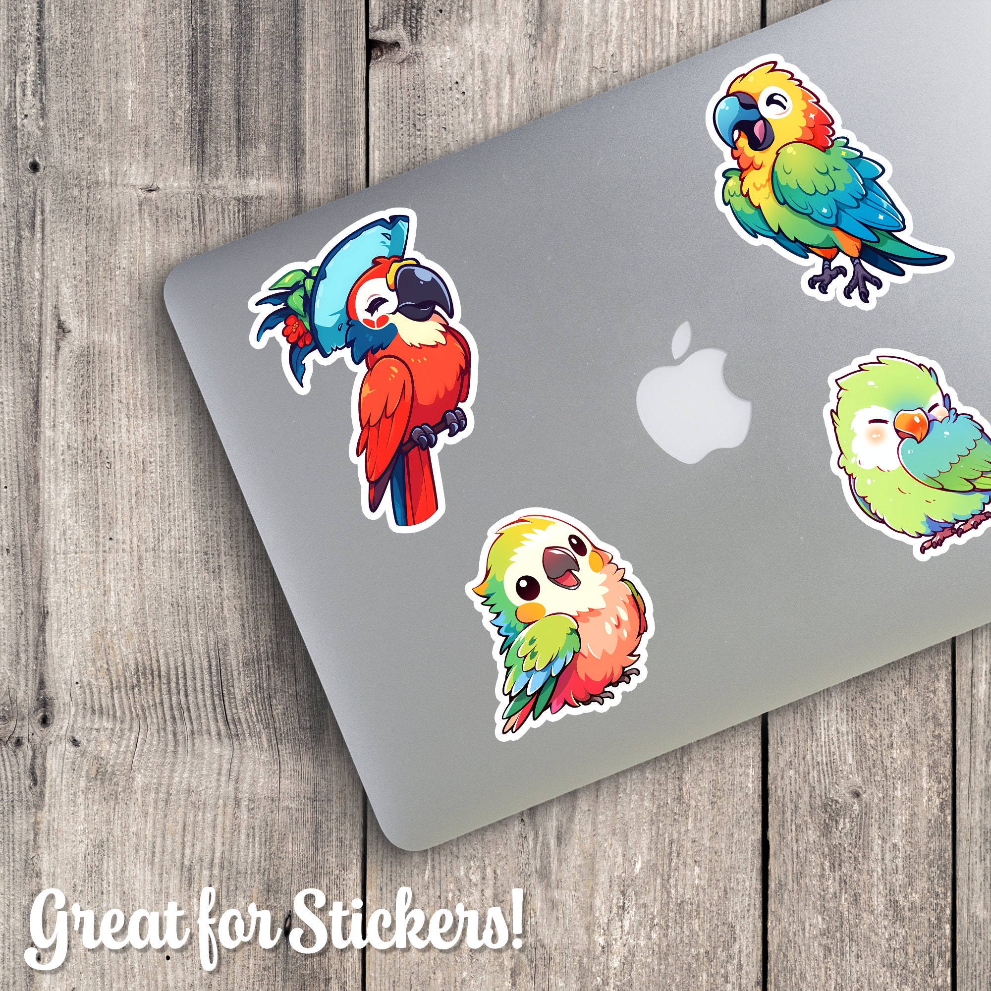 Kawaii Parrots Clipart 20 Cute and Colorful Parrot Bird Graphics for ...