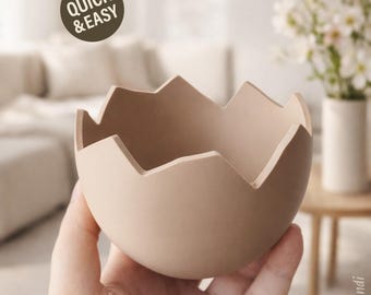 Cracked Egg Bowl STL - 3D Print File, Easter Home Decor (Digital Download, Commercial Use)