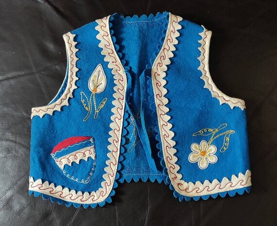 1940s/50s Child's Felt Novelty Waistcoat