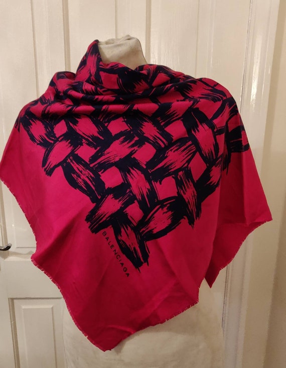 Gorgeous 1970s Balenciaga Silk Scarf