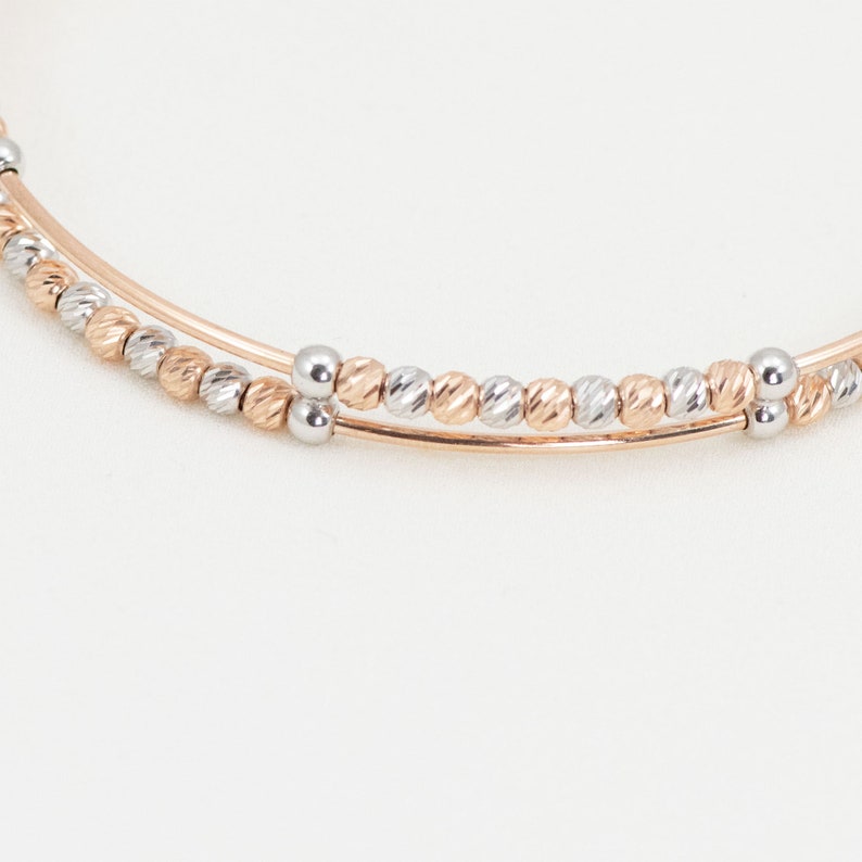 Rose gold,silver plated 925 Sterling Silver Bracelet,Engagement gift,Bridesmaid Bracelet,Dorica Balls Bracelet,Wedding gift bracelet