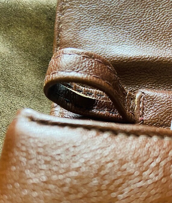 Sac Bandoulière En Cuir Vachette Napa Vintage - Fabriqué En Argentine - Taille 13x7 Pouces - Occasion