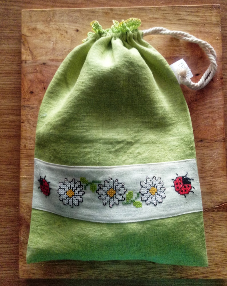 Linen bread bag