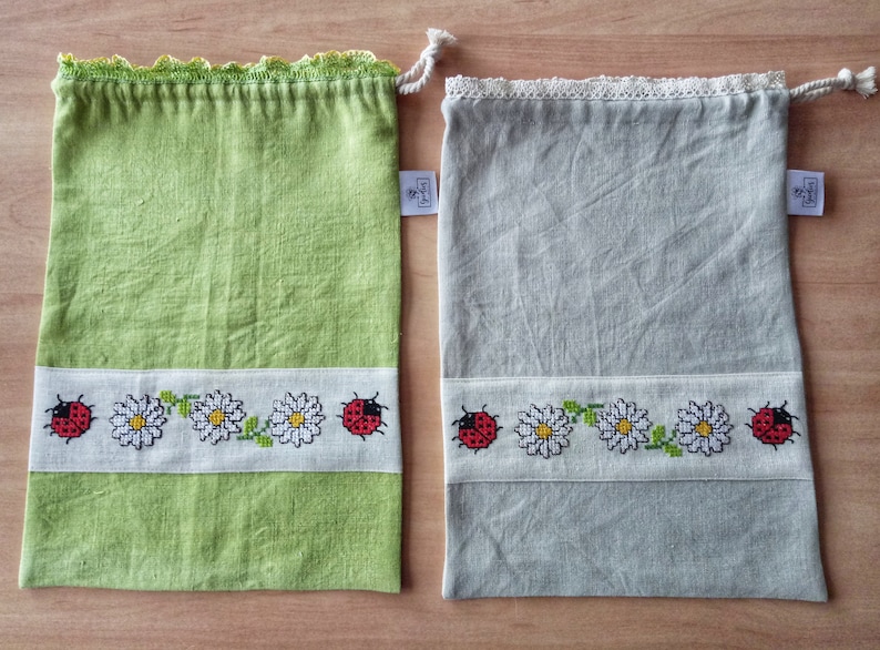 Linen bread bag