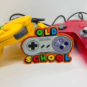 Old School SNES controller vinyl sticker