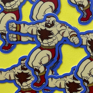 Double Lariat Zangief Street Fighter high quality vinyl sticker