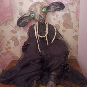 Lemur Puppe, handgemachte Ton lemur Puppe, Kunstpuppe, lemur lustige Puppe, lustiges Tier, Mode Lemur, dekorieren Sie Ihr Zuhause, Geschenk für Freund