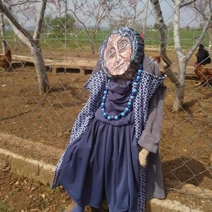 Granny doll- wooden doll- super grandma- art doll- decorate your home- perfect  handmade gift