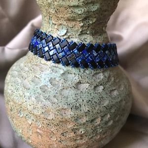 Flexible Half Tila Handmade Herringbone Bracelet
