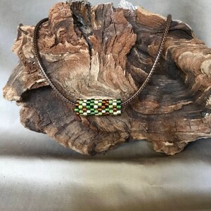 Colorful Seed Bead Slide Necklace