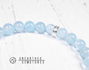 Genuine Blue Topaz Bracelet - December Birthstone Bracelet, Precious Gemstone Bracelet, Natural Crystal Bracelet