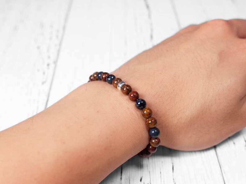 Handmade Bracelet Tempest Stone Bracelet Mala Bracelet 6mm Pietersite Bracelet Beaded Bracelet Reiki Bracelet