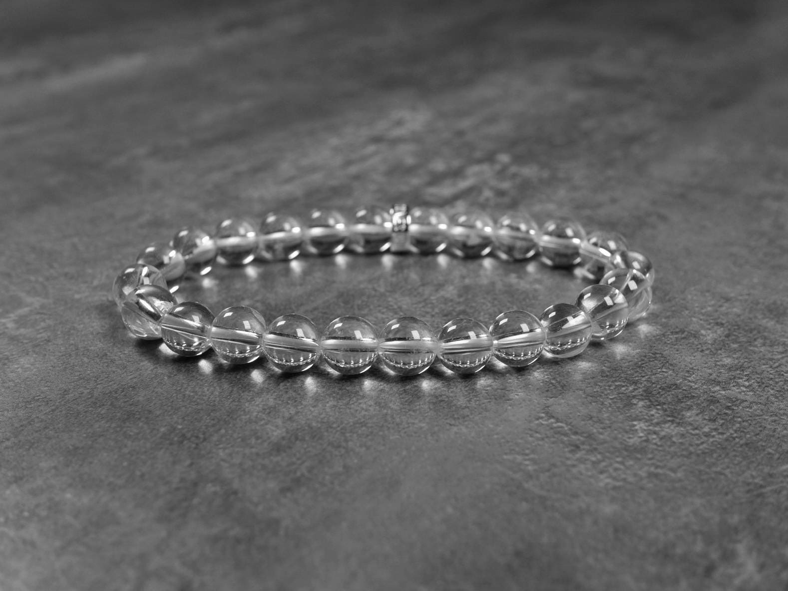 Clear Quartz Bracelet White Quartz Bracelet Clear Quartz Etsy