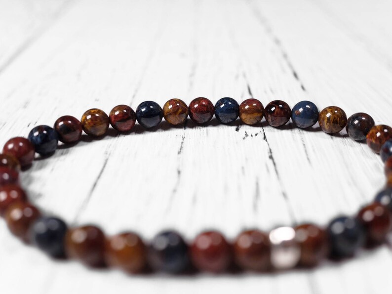 Handmade Bracelet Tempest Stone Bracelet Mala Bracelet 6mm Pietersite Bracelet Beaded Bracelet Reiki Bracelet