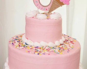 Ice Cream cone  cake topper, Ice cream party,cake topper,Ice cream cake topper, cone cake topper,  Ice cream,  birthday cake topper