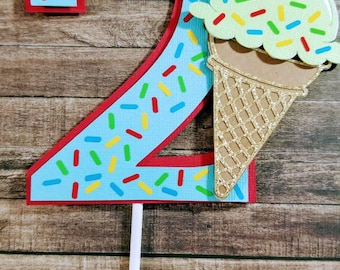 Ice Cream cone  cake topper, Ice cream party,cake topper,Ice cream cake topper, cone cake topper,  Ice cream,  birthday cake topper boy