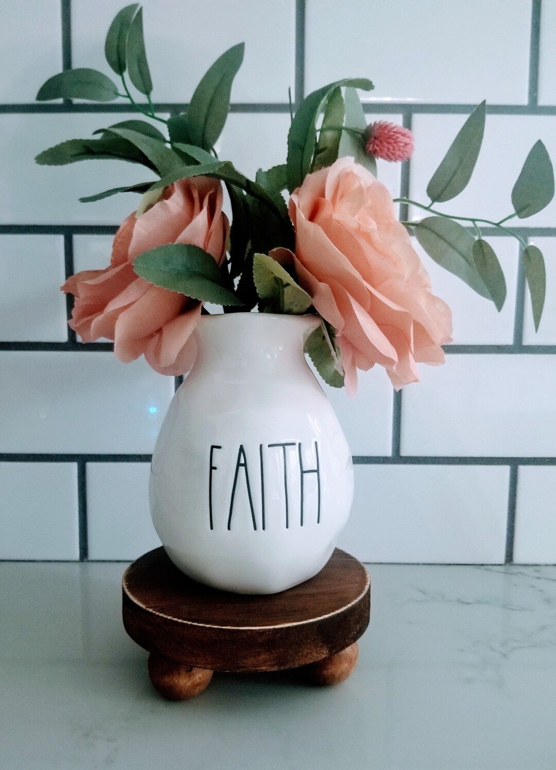 Rustic Wood Riser, Farmhouse Wood Riser, Farmhouse Decor, Wood Coaster ...