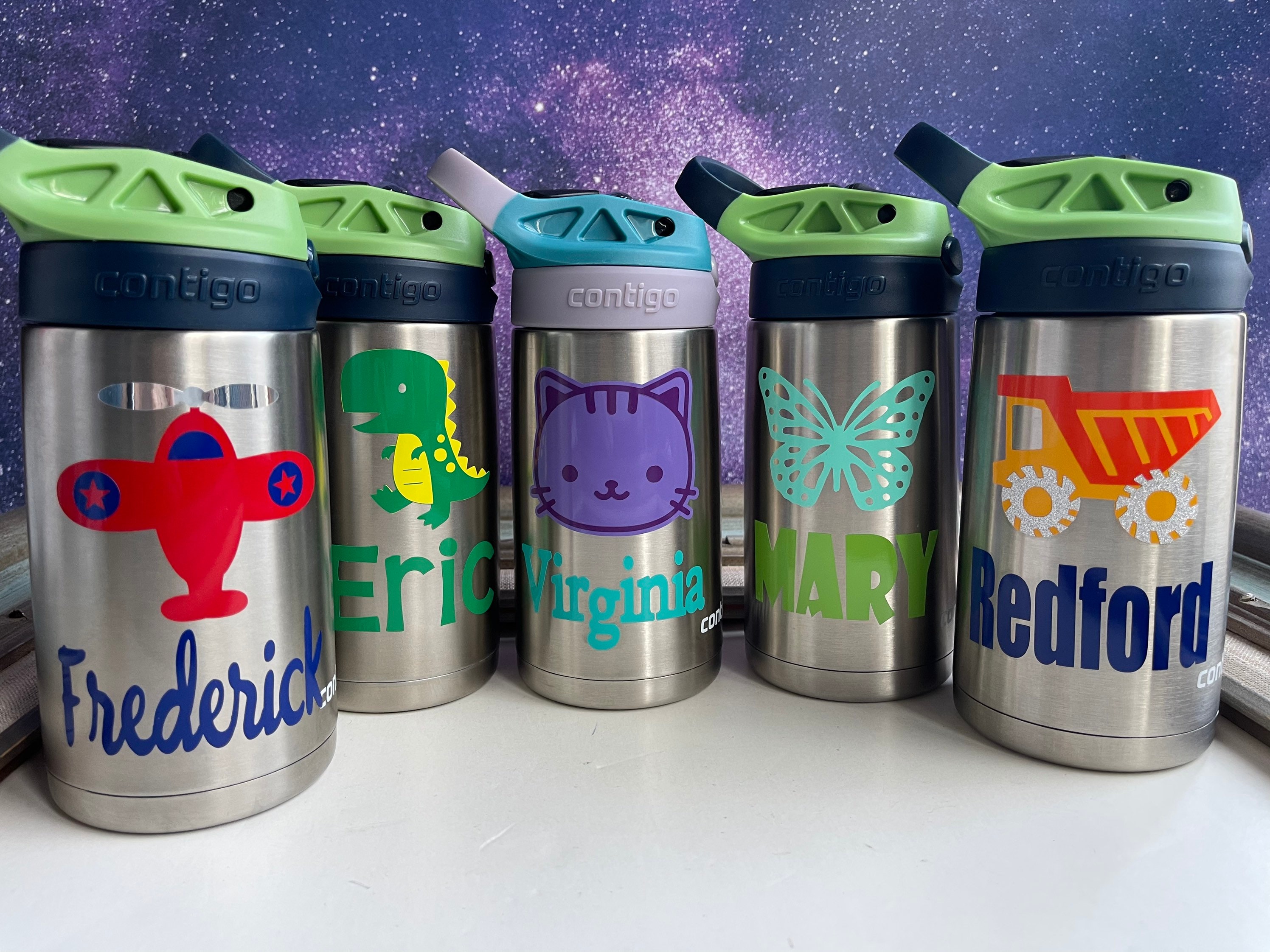 Truck Personalized Water Bottle Kids Personalized Stainless Steel Car Water  Bottle Contigo Sports Cup Name Bottle Easter Boy Gift Drinkware 