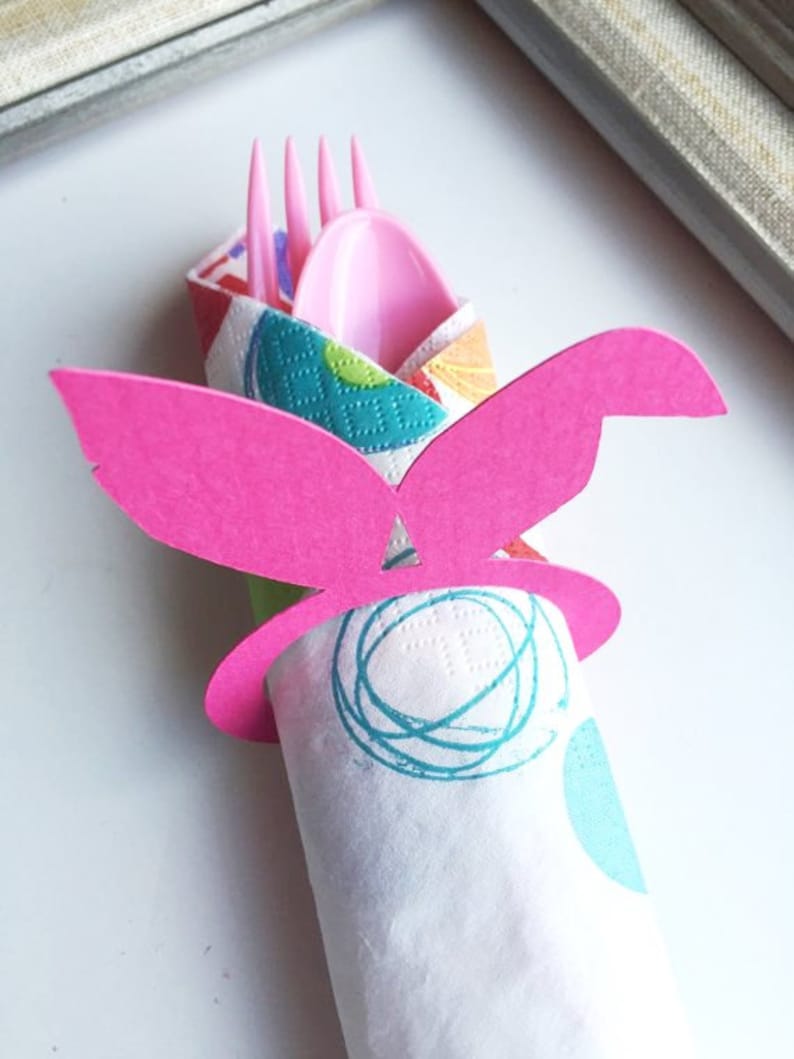 Easter Bunny Ear Napkin Rings Spring Rabbit Dining Decor Etsy