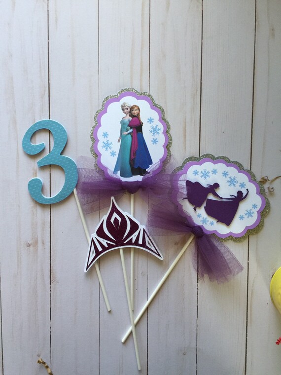 Frozen Birthday Centerpiece Winter Snowflakes Princess Anna Etsy