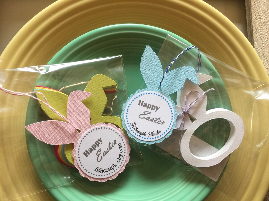 Easter Bunny Ear Napkin Rings Spring Rabbit Dining Decor Etsy