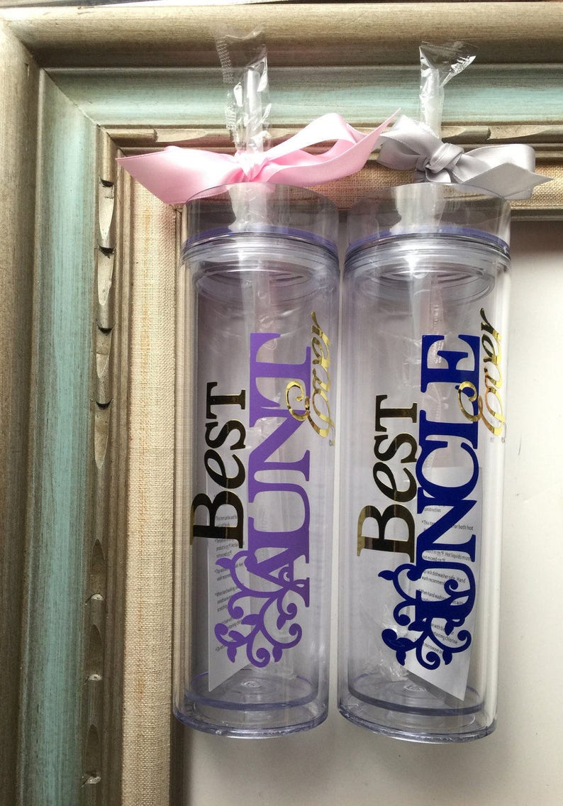 Aunt Gift Best Aunt and Uncle Ever Skinny Tumbler Personalized Etsy