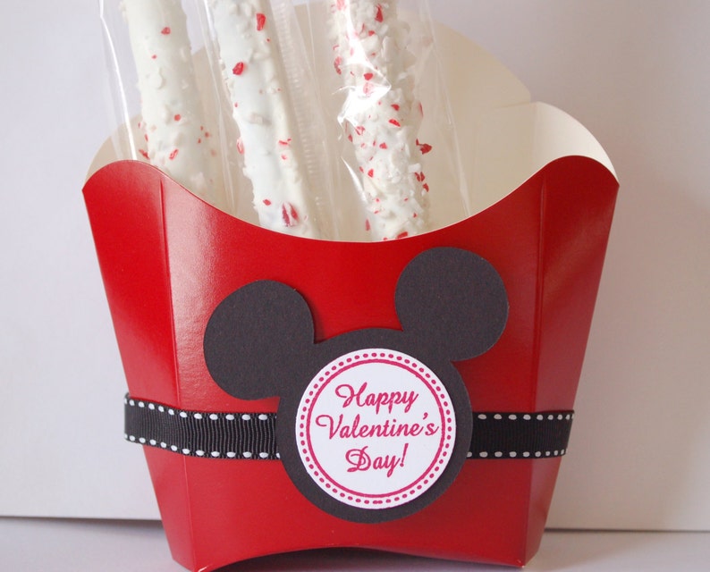 Mickey Mouse Birthday Valentine/'s Day Party Favor Bag Goodie Bag Tag DIY Cello Bags Grosgrain Ribbons Disney Mickey Mouse Ears 12