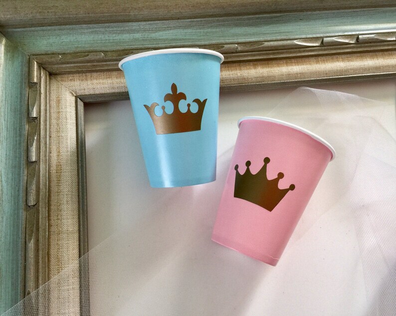 Prince Crown Princess Party Cups Disposal Paper Snack Cup | Etsy