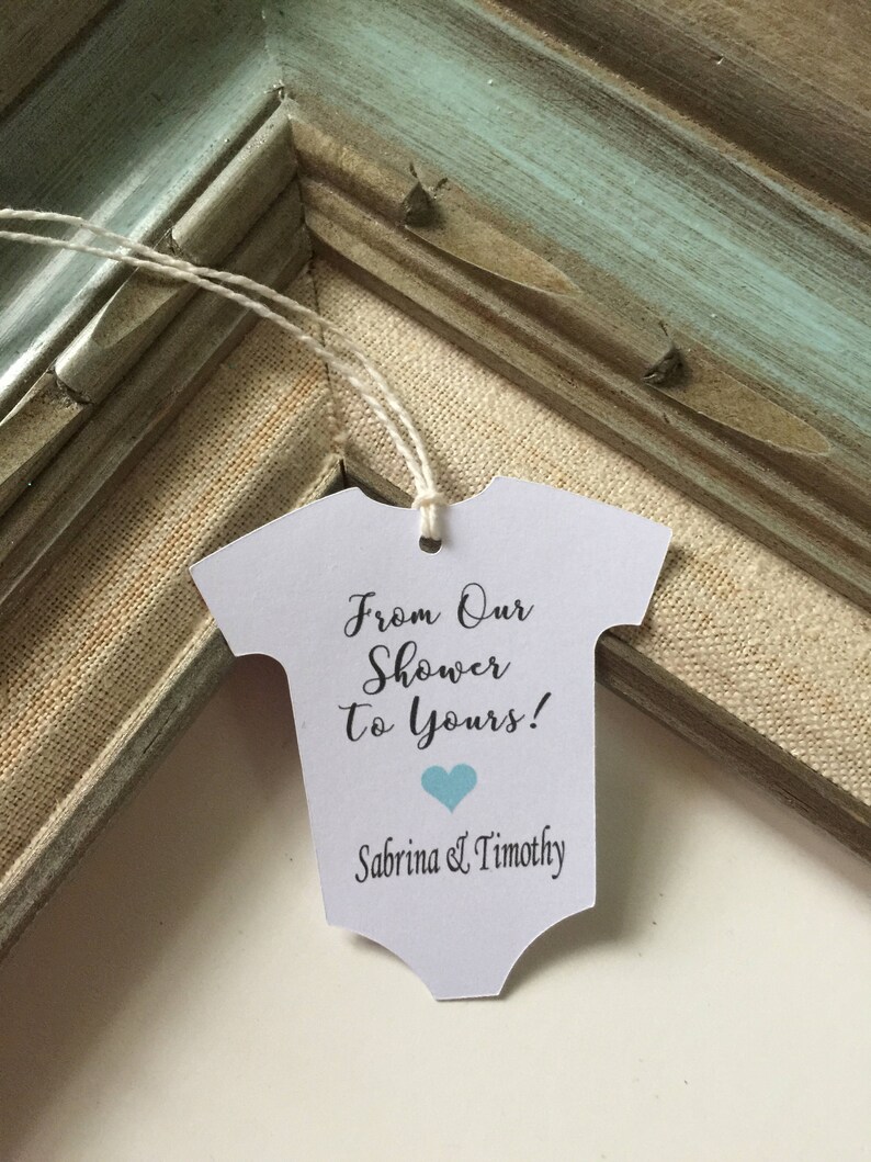 Personalized Baby Shower ONESIE Tags Die Cut Cutout Paper Etsy