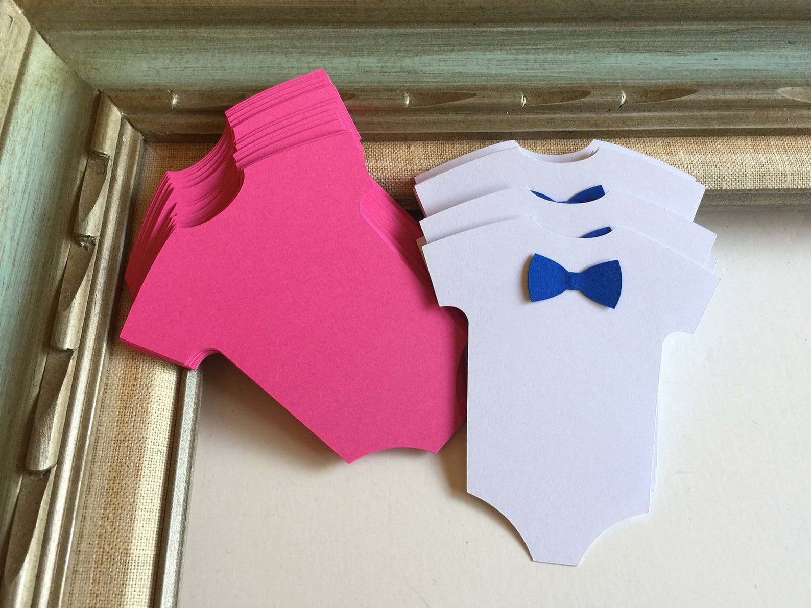 Baby Shower ONESIE Die Cut Cutout Cut Outs Paper Onesie Party Etsy