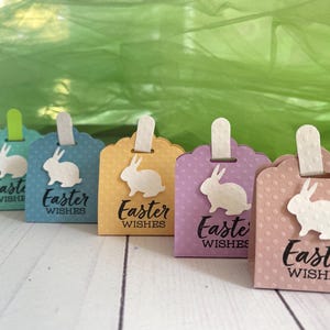 Easter Bunny Nugget Treat Holders, Chocolate Favor Holders, Baby Shower Party Gift Goodie Bags Tablescape Birthday Thank You Pastel Rabbits