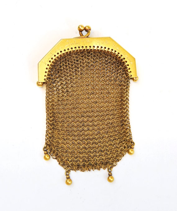 Antique Coin Purse - Antique 1902 18k Solid Yellow