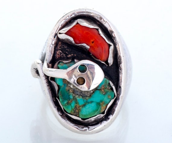 Vintage Ring - Vintage Native American Sterling S… - image 1