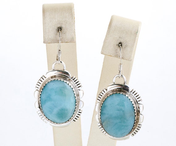 Vintage Earrings - Vintage Sterling Silver Larimar