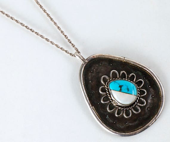 Vintage Pendant - Vintage Native American Sterlin… - image 4