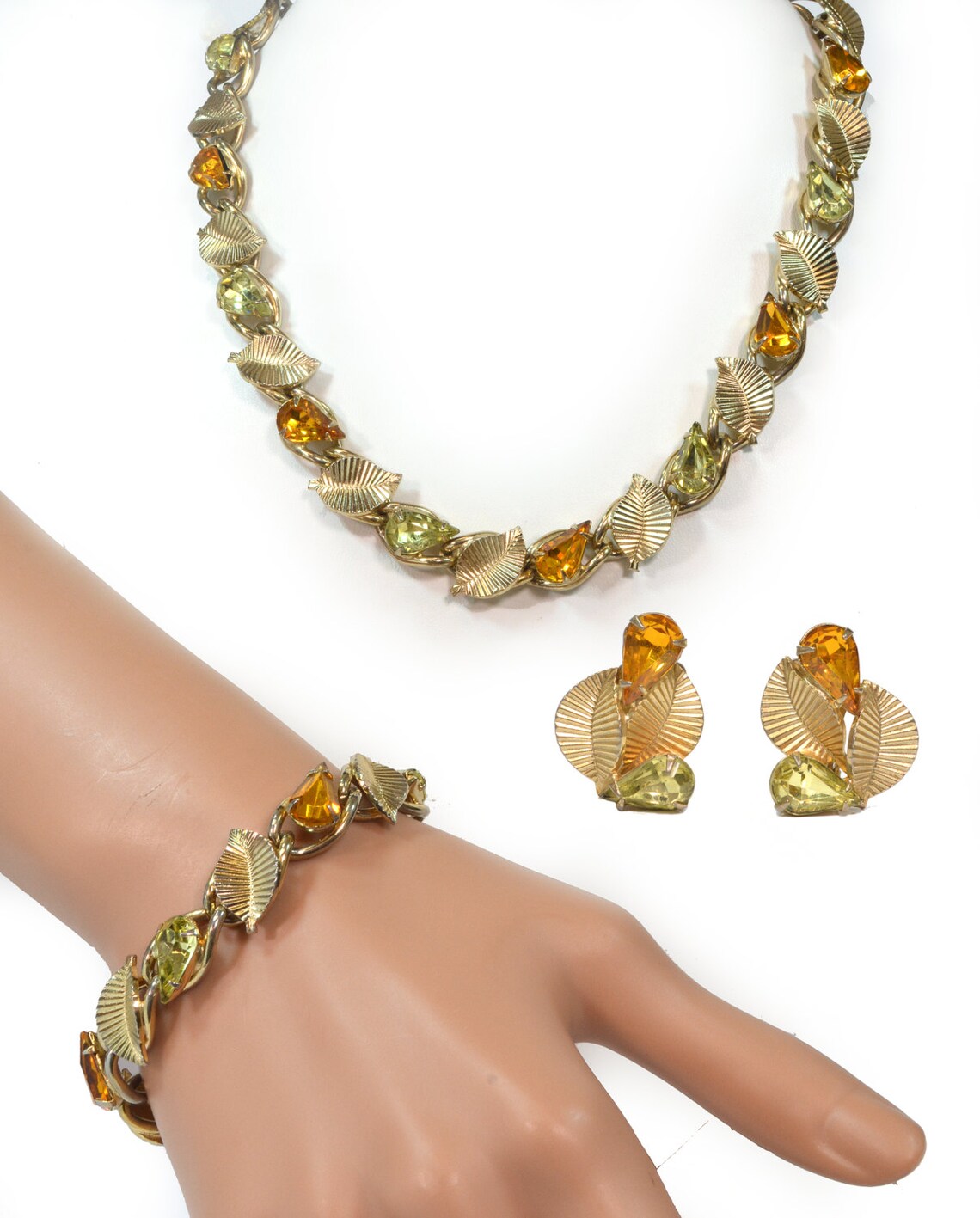 Vintage Jewelry Set Vintage 1960s Designer coro 3 Piece Matching