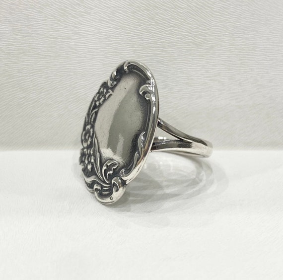 Vintage Ring- Vintage Sterling Silver Spoon Ring - image 2