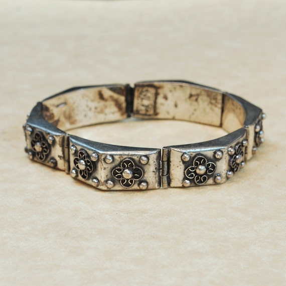 Vintage Bracelet - Vintage Old Pawn Handmade Link… - image 1