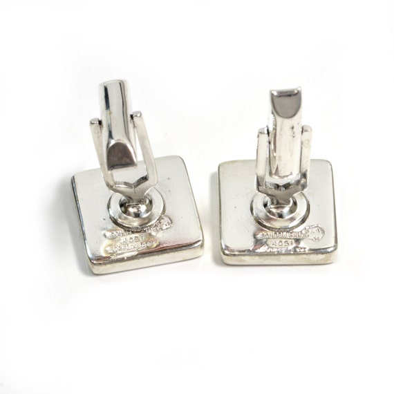 Vintage Cuff Links - Vintage Sterling Silver Cuff… - image 2