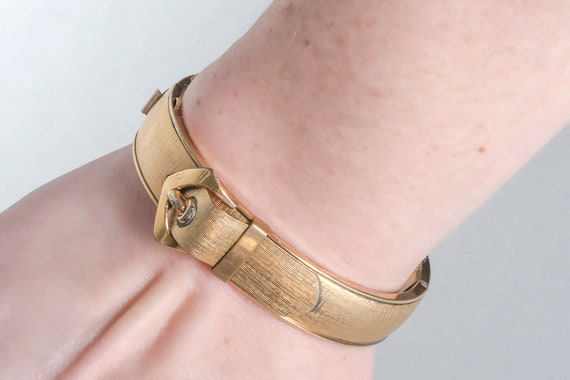 Vintage Bracelet - Vintage Gold Filled Buckle Ban… - image 5